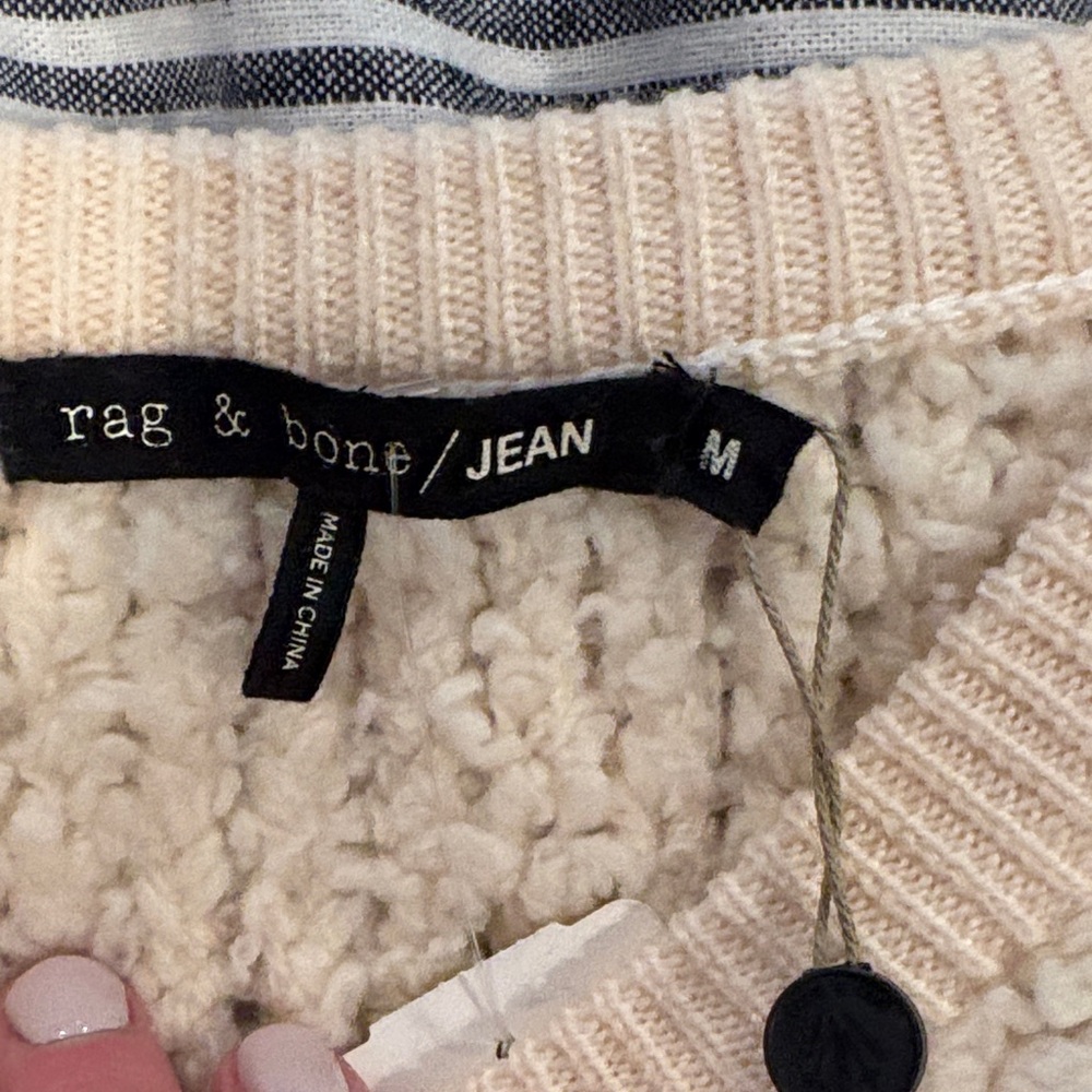 NWT rag & bone Textured Cream Sweater - Picture 3 of 6